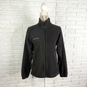 Columbia Faded Black Fleece Zip Up Jacket Size Medium